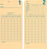 UTR QR-550M Monthly Payroll Time Cards (box of 1000)